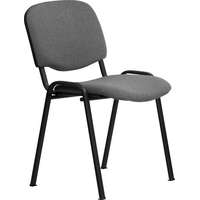 . Tárgyalószék, szövetborítás, fekete fémváz, "Felicia", fekete-szürke