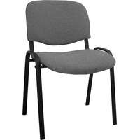 . Tárgyalószék, szövetborítás, fekete fémváz, "Felicia", szürke