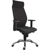 . Főnöki szék, magas háttámlával, szövet, alumínium láb., 24 h,"1824 Lei", fekete