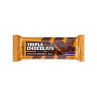 BIOTECH USA Fehérjeszelet, gluténmentes, 50g, BIOTECH USA "Protein Dessert Bar", Triple Chocolate