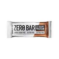 BIOTECH USA Fehérjeszelet, gluténmentes, 50g, BIOTECH USA "Zero Bar", dupla csokoládé