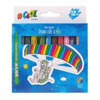 COOL BY VICTORIA Zsírkréta, kerek, COOL BY VICTORIA, 12 különböző szín