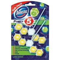 DOMESTOS WC frissítő blokk, 2 db-os, DOMESTOS "Power 5", lime