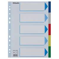 ESSELTE Regiszter, műanyag, A4, 5 részes, ESSELTE