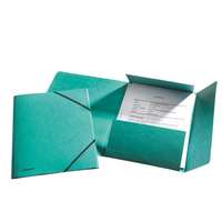 ESSELTE Gumis mappa, 15 mm, prespán, A4, ESSELTE "Rainbow", zöld