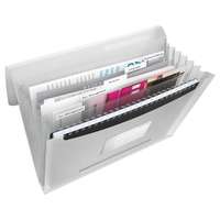 ESSELTE Harmonikamappa, A4, PP, 6 rekeszes, ESSELTE "Vivida", fehér