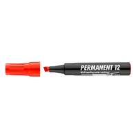ICO Alkoholos marker, 1-4 mm, vágott, ICO "Permanent 12", piros