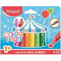 MAPED Zsírkréta, vastag, MAPED "Color`Peps MAXI Wax", 12 különböző szín