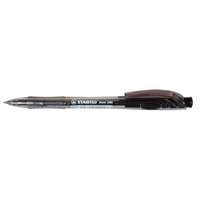 STABILO Golyóstoll, 0,38 mm, nyomógombos, STABILO "Liner 308", fekete