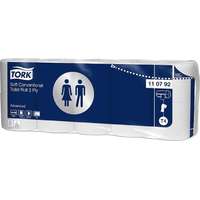 TORK Toalettpapír, T4 rendszer, 3 rétegű, 12,5 cm átmérő, Advanced, TORK "Soft", fehér