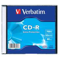 VERBATIM CD-R lemez, 700MB, 52x, 1 db, vékony tok, VERBATIM "DataLife"