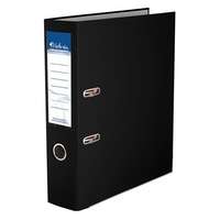 VICTORIA OFFICE Iratrendező, 75 mm, A4, PP/karton, élvédő sínnel, VICTORIA OFFICE, "Basic", fekete