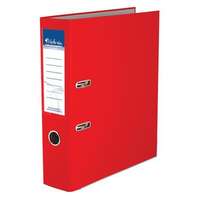 VICTORIA OFFICE Iratrendező, 75 mm, A4, PP/karton, élvédő sínnel, VICTORIA OFFICE, "Basic", piros