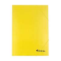 VICTORIA OFFICE Gumis mappa, karton, A4, VICTORIA OFFICE, sárga