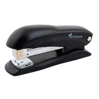 VICTORIA OFFICE Tűzőgép, 24/6, 25 lap, VICTORIA OFFICE, "Half-Strip", fekete