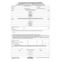 VICTORIA PAPER Nyomtatvány, tulajdonjog átruházási szerződés (adásvét.szer. gk), 4 példány,  A4,VICTORIA PAPER "A.REND 3"