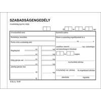 VICTORIA PAPER Nyomtatvány, szabadságengedély, 50x2, A6, VICTORIA PAPER "B.18-49", 10 tömb/csomag