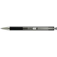 ZEBRA Golyóstoll, 0,24 mm, nyomógombos, antracit tolltest, ZEBRA "F-301 A", kék