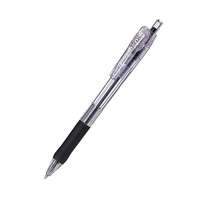 ZEBRA Golyóstoll, 0,21 mm, nyomógombos, ZEBRA "Tapli Clip ECO", fekete