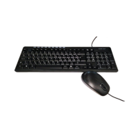 SILVERLINE Billentyűzet + egér vezetékes SILVERLINE MMS-8188 multimédiás USB fekete