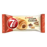 7DAYS Croissant 7DAYS Super Max Cream&Cookies mogyorókrémes töltelékkel keksz darabokal 110 g