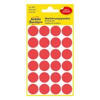 AVERY Etikett AVERY 3004 jelölőpont 18mm piros 96 darabos