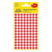 AVERY Etikett AVERY 3010 jelölőpont 8mm piros 416 darabos