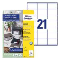 AVERY Etikett AVERY 3481-10 70x41mm univerzális 240 címke/doboz 10 ív/doboz