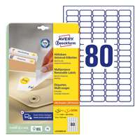 AVERY Etikett AVERY L4732REV-25 35,6x16,9mm visszaszedhető 2000 címke/doboz 25 ív/doboz