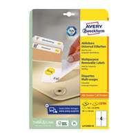 AVERY Etikett AVERY L4733REV-25 99,1x139 mm univerzális visszaszedhető 30 íves