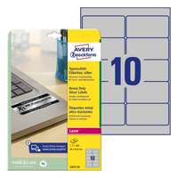 AVERY Etikett AVERY L6012-20 96x50,8mm laser ezüst 200 címke/doboz 20 ív/doboz