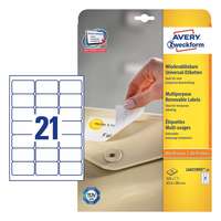 AVERY Etikett AVERY L6023REV-25 63,5X38,1 univerzális visszaszedhető 25+5 ív/doboz