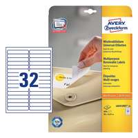 AVERY Etikett AVERY L6031REV-25 96x16,9 mm univerzális visszaszedhető fehér