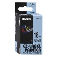 CASIO Feliratozó szalag CASIO XR 18 X1 18mm x 8m átlátszó alapon fekete írásszín