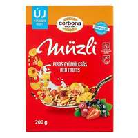 CERBONA Müzli CERBONA piros gyümölcsös dobozos 200 g