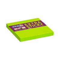 STICK N Öntapadós jegyzettömb STICK`N extra erős 76x76mm neon zöld 90 lap