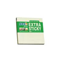 STICK N Öntapadós jegyzettömb STICK`N extra erős 76x76mm újrahasznosított pasztell sárga 90 lap