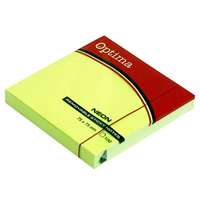 OPTIMA Öntapadós jegyzettömb OPTIMA 75x75mm neon zöld 100 lap