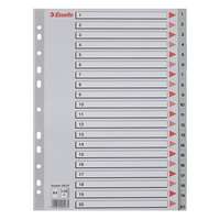 ESSELTE Regiszter ESSELTE A/4 műanyag 1-20 szürke