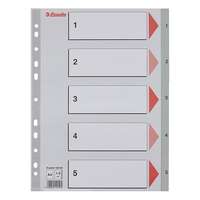 ESSELTE Regiszter ESSELTE A/4 műanyag 1-5 szürke