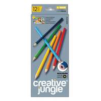 CREATIVE JUNGLE Színes ceruza CREATIVE JUNGLE grey hatszögletű 12 darabos