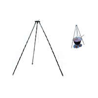 Bogrács állvány tömör fekete 1.2m