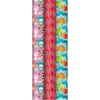 Clairefontaine Díszcsomagoló tekercses Clairefontaine 70x200 cm 57g általános, gyermekmintás, 3 minta