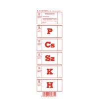 Pátria Nyomtatvány Ebédjegy 5 napos 100 lapos tömb 60x195 mm vörös