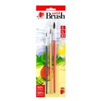 Ico Ecsetkészlet Ico póniszőr fanyelű 3 db-os klt. 4/6/10 festett