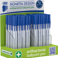 Signetta Golyóstoll Ico Signetta antibakteriális 0,7 mm kék eldobható DP120