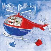 Alex Clark Képeslap Alex Clark borítékkal, 14x14 cm, helikopter HBD