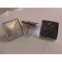 Pébéo Kreatív fülbevaló alap Pébéo fém szögletes 20x20 mm ródium bevonattal