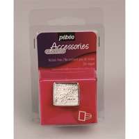 Pébéo Kreatív gyűrűalap Pébéo fém szögletes 20x20 mm ródium bevonattal