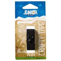 Junior Kreatív Junior csillámos dekorszalag, fekete, 15 mmx1 m